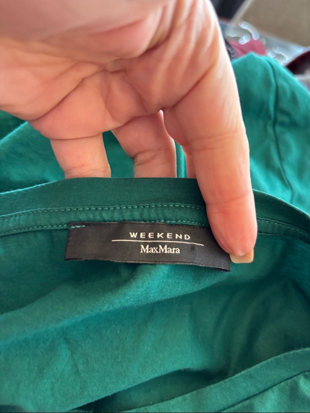 MaxMara weekend Teal bell -Sleeve Crewneck Top, S - Picture 5 of 5